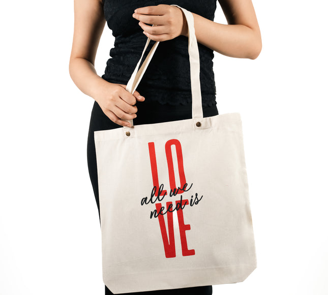 All We Need is Love Cotton CanvasTote Bag