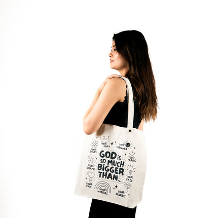 God Is So Much Bigger Canvas Tote Bag