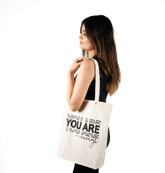 You Are Enough Canvas Tote Bag