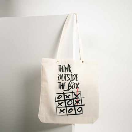 Think Outside the Box Canvas Tote Bag