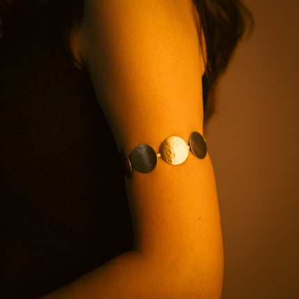 Luna Grace Adjustable Brass Cuff
