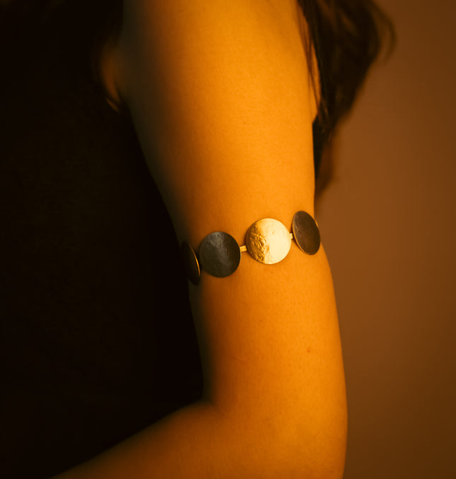 Luna Grace Adjustable Brass Cuff