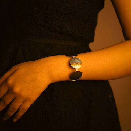 Luna Grace Adjustable Brass Cuff