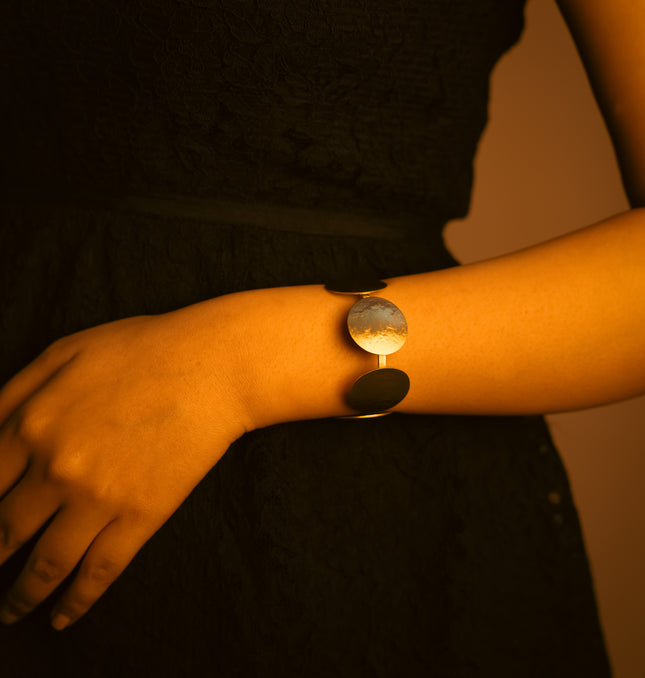 Luna Grace Adjustable Brass Cuff