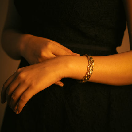 Braided Brass Adjustable Cuff
