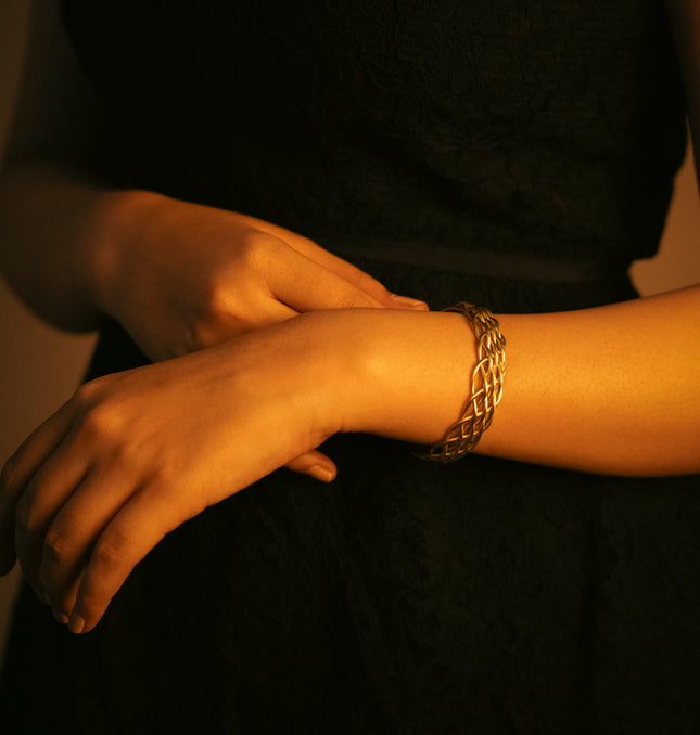 Braided Brass Adjustable Cuff