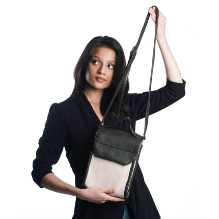 Classic Olive Canvas PU Shoulder Bag - HASHTACK