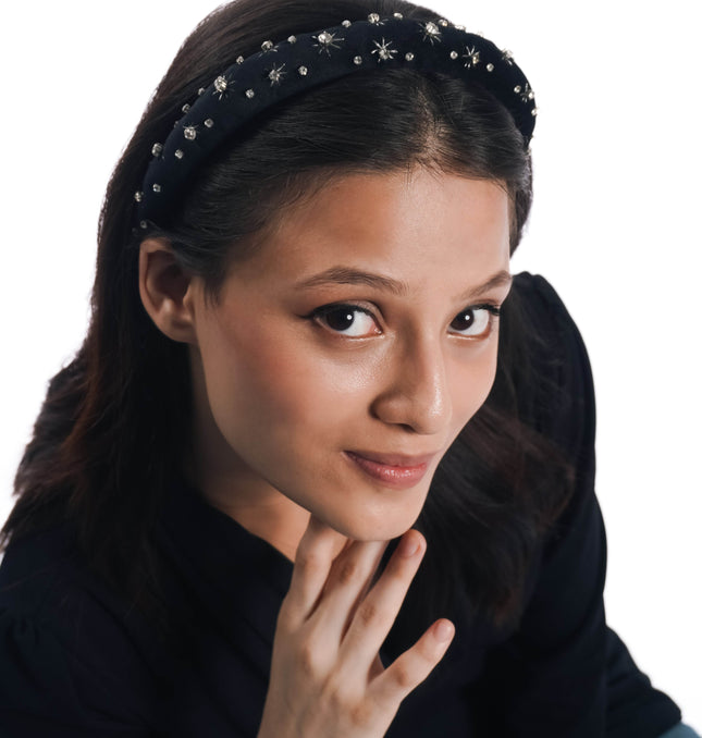 Midnight Spark Beaded Headband - HASHTACK