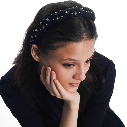 Midnight Spark Beaded Headband - HASHTACK
