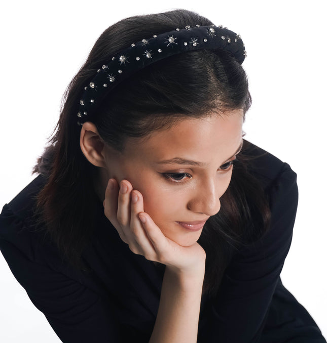 Midnight Spark Beaded Headband - HASHTACK