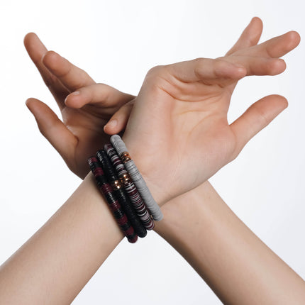 Smoky Contrast Bracelet Stack - HASHTACK
