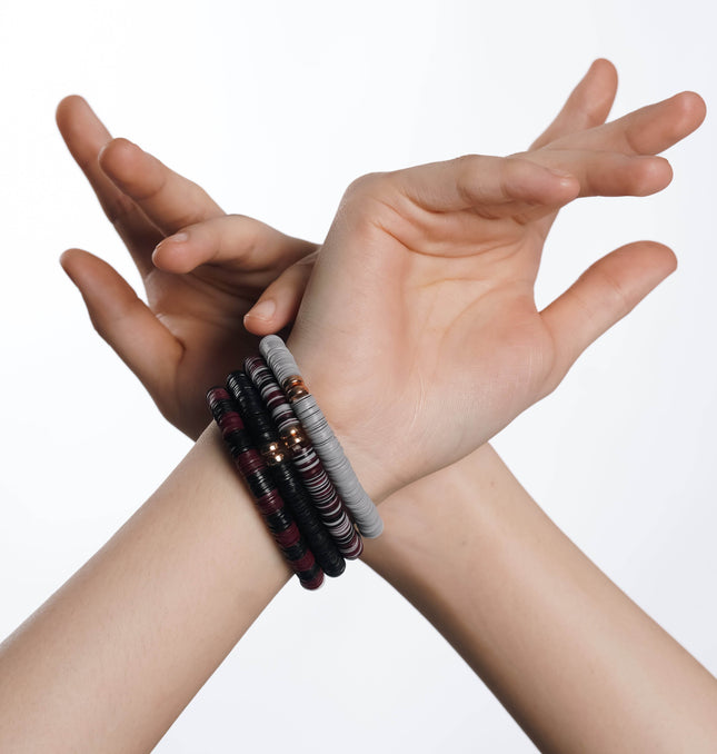 Smoky Contrast Bracelet Stack - HASHTACK