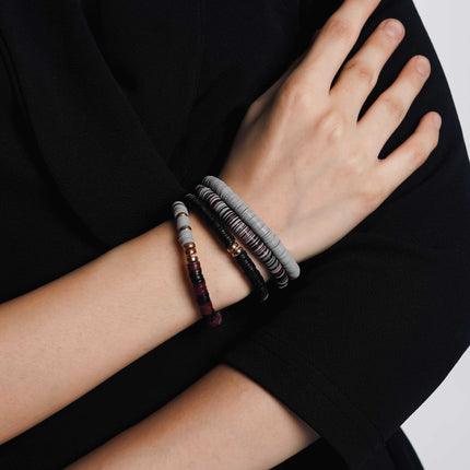 Smoky Contrast Bracelet Stack - HASHTACK