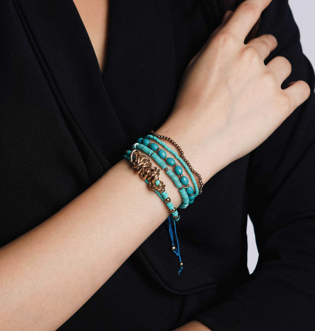 Ocean Bliss Layered Bracelet Stack - HASHTACK