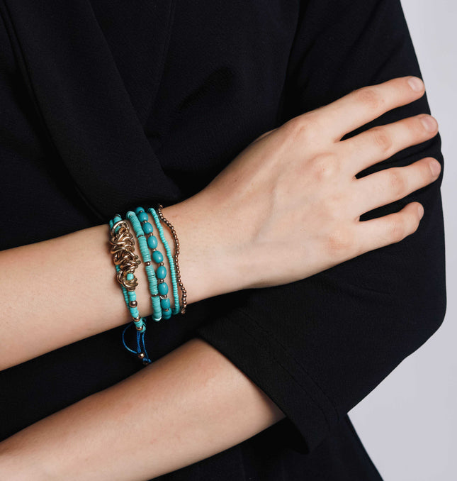 Ocean Bliss Layered Bracelet Stack - HASHTACK