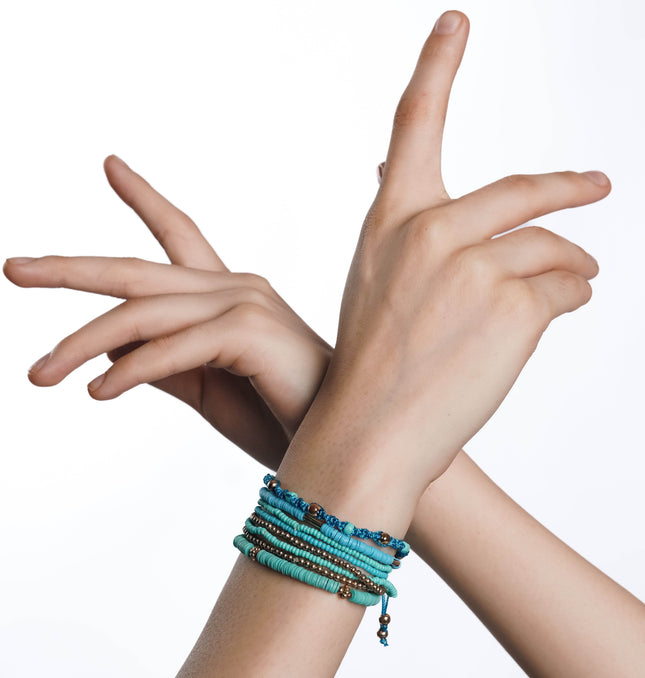 Deep Sea Layered Bracelet Stack - HASHTACK