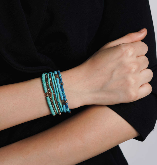 Deep Sea Layered Bracelet Stack - HASHTACK