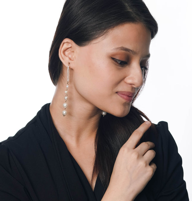 Dainty Drop Pearl Earrings - HASHTACK