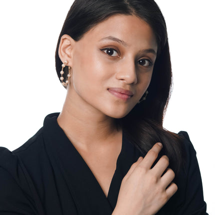 Pearl Drape Hoops - HASHTACK