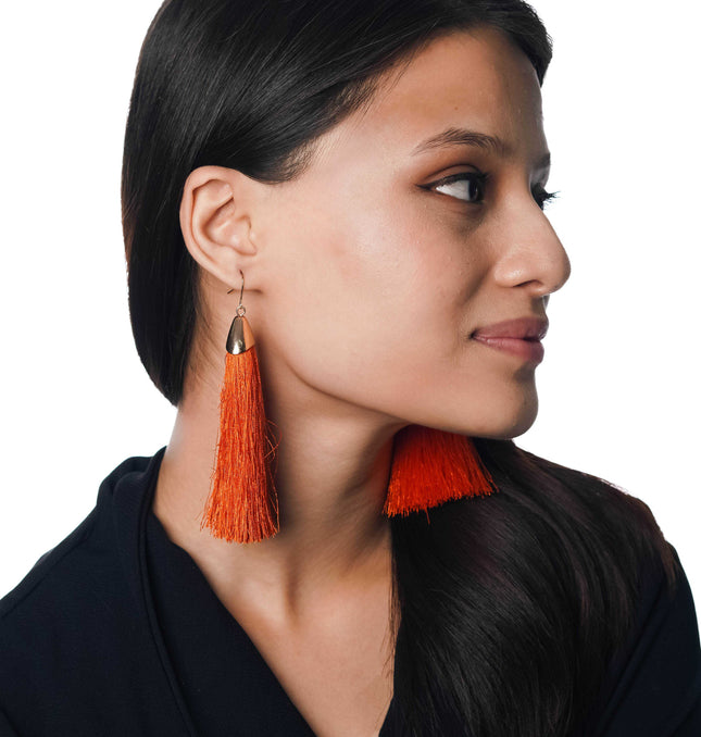 Sunray Swing Tassel Earrings - HASHTACK