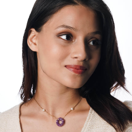 Purple Glow Ring Necklace - HASHTACK