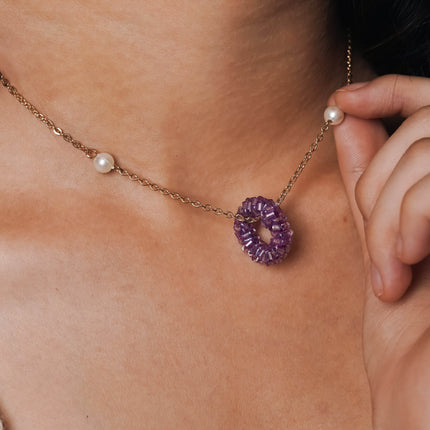 Purple Glow Ring Necklace - HASHTACK