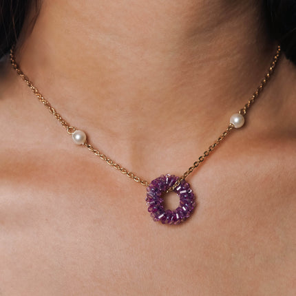 Purple Glow Ring Necklace - HASHTACK
