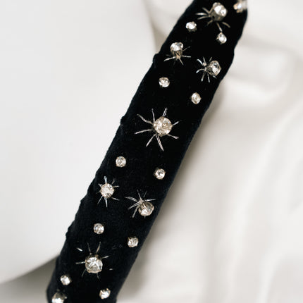 Midnight Spark Beaded Headband