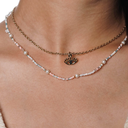 Watchful Charm Layered Necklace - HASHTACK