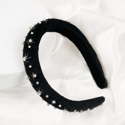 Midnight Spark Beaded Headband