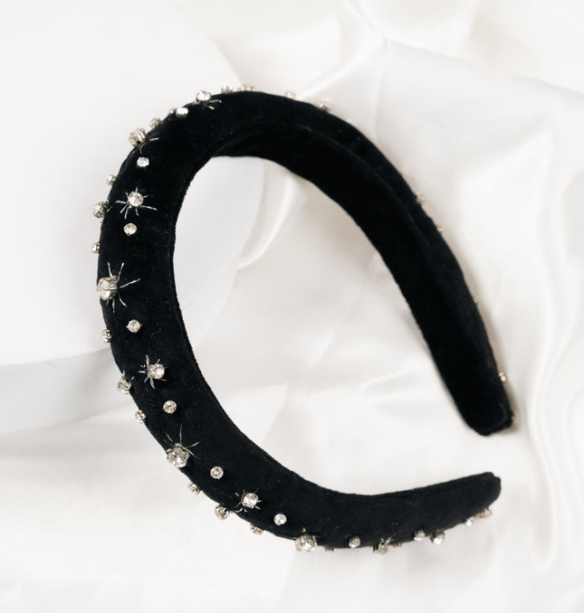 Midnight Spark Beaded Headband