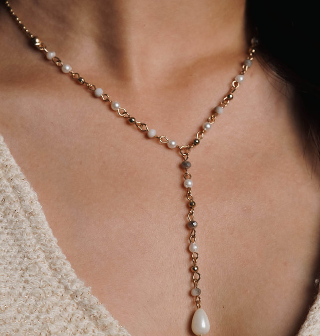 Shimmer Drop Necklace - HASHTACK