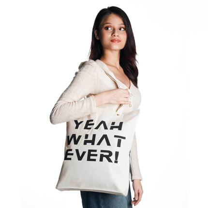 Yeah Whatever Canvas Tote Bag - HASHTACK