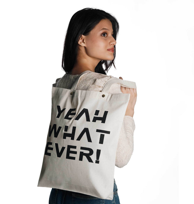 Yeah Whatever Canvas Tote Bag - HASHTACK
