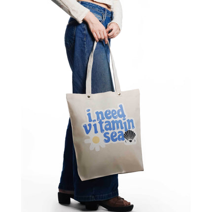 I Need Vitamin Sea Canvas Tote Bag - HASHTACK