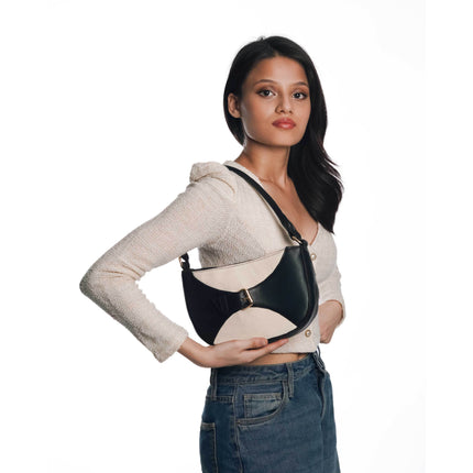City Hollow Canvas PU Shoulder Bag - HASHTACK