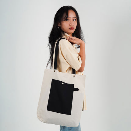 Bold Black canvas Tote Bag