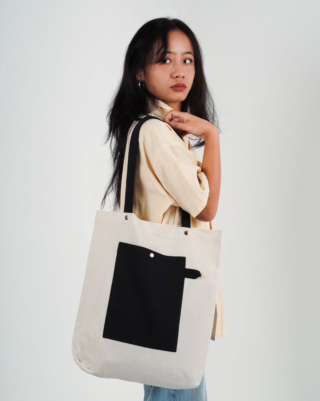 Bold Black canvas Tote Bag