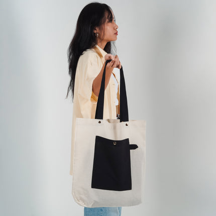 Bold Black canvas Tote Bag