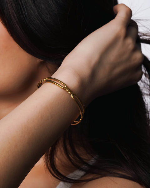 Sleek Stainless Steel Cuff from Hashtack