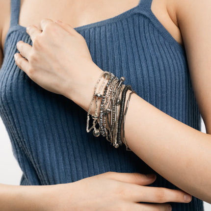 Midnight Luxe Layered Beaded Bracelet Set
