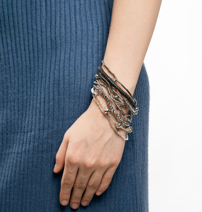 Midnight Luxe Layered Beaded Bracelet Set