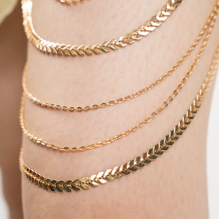 Golden Cascade Layered Thigh Chain
