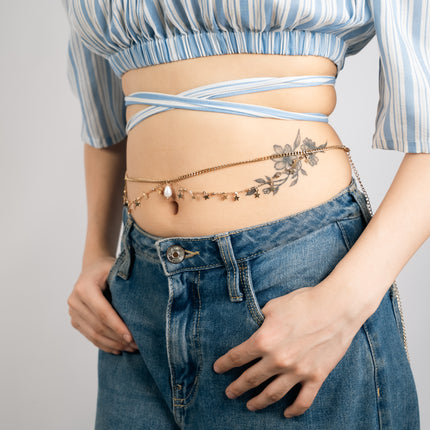 Celestial Star Pearl Waist Chain