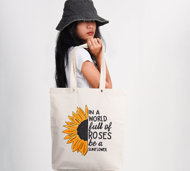 In A Wolrd Full of Roses Canvas Tote Bag