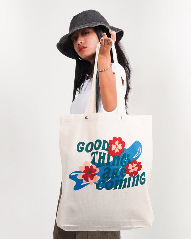 Good Things Are Coming Canvas Tote Bag