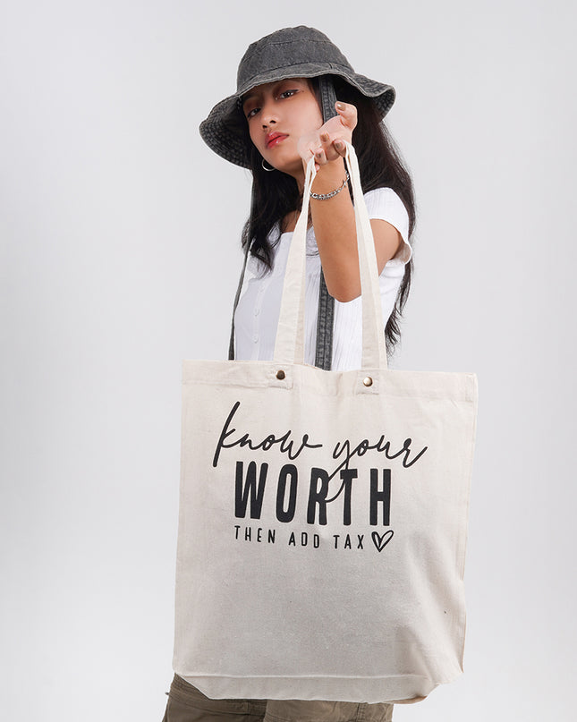 Know Your Worth Tote Bag