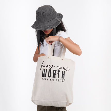 Know Your Worth Tote Bag