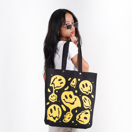 Smiley Canvas Tote Bag