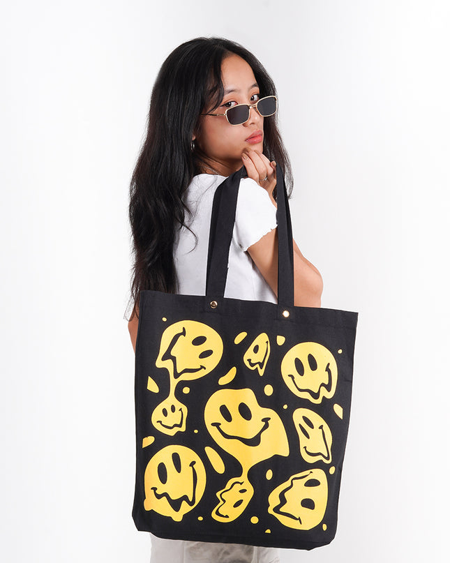 Smiley Canvas Tote Bag